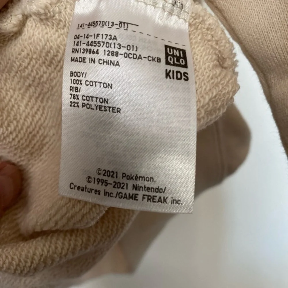 NWOT Uniqlo James Jarvis x Pokemon Long-Sleeve Sweatshirt Kids Size 11-12